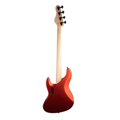 Brubaker JXB-4 Standard Bass Guitar, Tangerine Metallic - Mint Open Box image 3