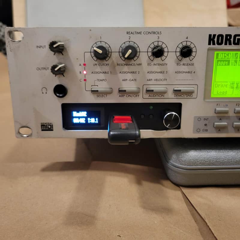 USB Floppy Drive Upgrade Emulator for Korg Triton Rack with 16GB USB Stick plus 100's of disks & OLED Display image 1