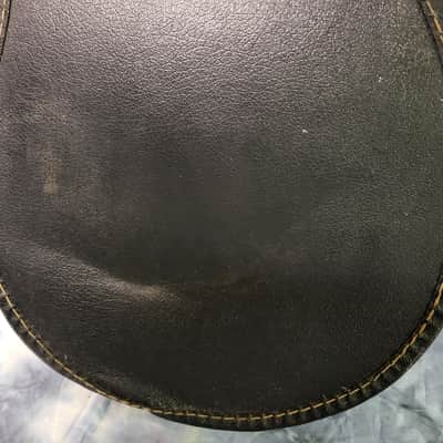 Vintage RARE 1969 Harmony Batwing Mandolin Case Black Red Plush Interior image 2