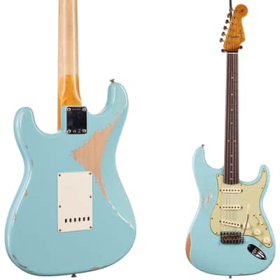 Fender Custom Shop LTD 1964 L-Series Stratocaster Heavy Relic Aged Daphne Blue (855) image 7