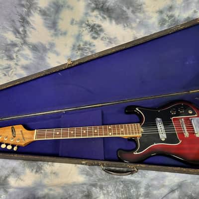 Vintage RARE 1965 Daimaru By KAWAI Model 802 Japan Redburst Pro Setup New Strings Original Hard Shell Case image 15