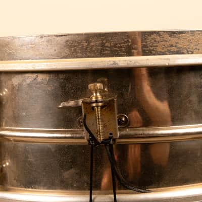 1930s Leedy 5x14 Nickel Over Brass Utility Snare Drum image 6