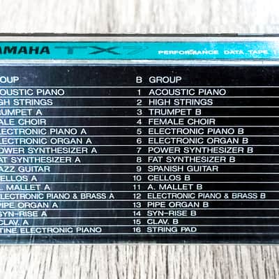 Yamaha TX7 Cassette // Performance Data Tape 1 // Original & Boxed image 2