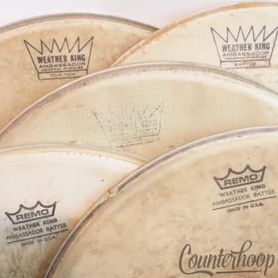 *Remo 5x 13" Tom Drum Heads Coated Ambassador Batter/Resonant Weather King USA* image 2