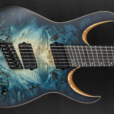 Mayones Duvell 7 Elite VF Custom Eye Poplar - Turquoise Iris Satin image 6