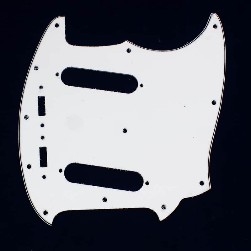 Replacment Pickguard For Mustang Classic Series style ,3Ply White image 1