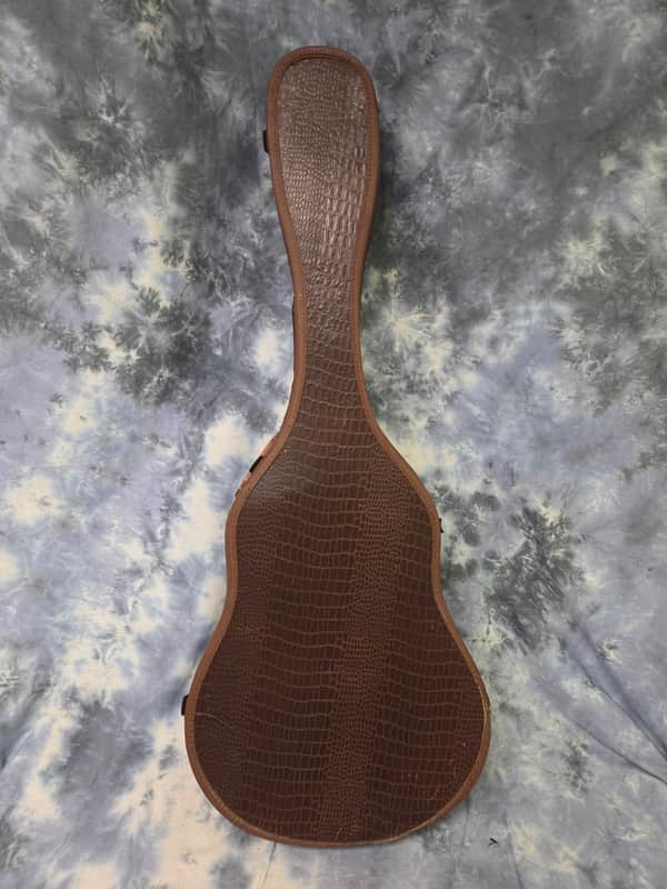 Vintage RARE 1958 to 1962 Gibson Brown Faux Alligator Burgandy Interior ES 335 330 Soft Shell Electric Guitar Case image 1