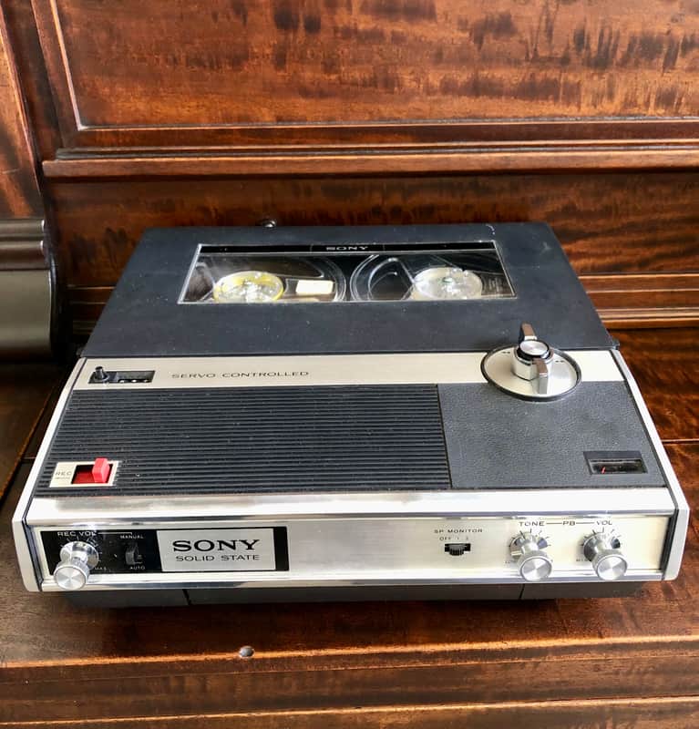 SONY TAPE RECORDER TC-222-A VINTAGE 5" REEL TO REEL sounds great. image 1