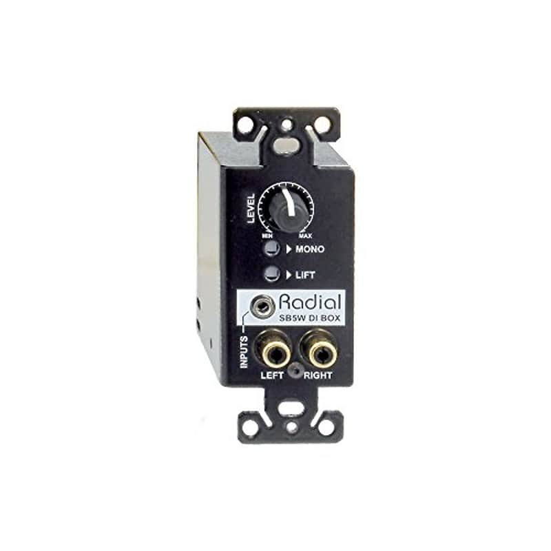 Radial SB-5W WallDI StageBug Wall-Mounted Stereo Direct Box Frequency Response 20Hz - 20kHz image 1