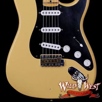 Fender Custom Shop Limited Edition 70th Anniversary 1954 Hardtail Stratocaster Journeyman Relic Nocaster Blonde with Black Pickguard 7.20 LBS image 1