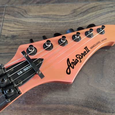 1990's Aria Pro II VA-500S/FPK Vanguard Superstrat HSS (Pink) | Reverb