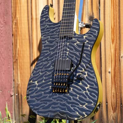 Schecter USA CUSTOM SHOP Sunset Custom-II 24 FR Golden Carbon Dichrolam Top w/ Case image 5