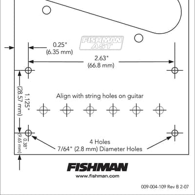 Fishman Powerbridge AST American Standard Tele Piezo / Bridge system image 2