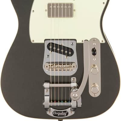 Fender Squier FSR Classic Vibe '60s Custom Telecaster SH w/Bigsby - Charcoal Frost Metallic w/Matching Headstock image 5