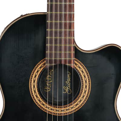 1984 Gibson Chet Atkins CE Solid-Body Nylon String Electric - Black - Narrow Neck image 9