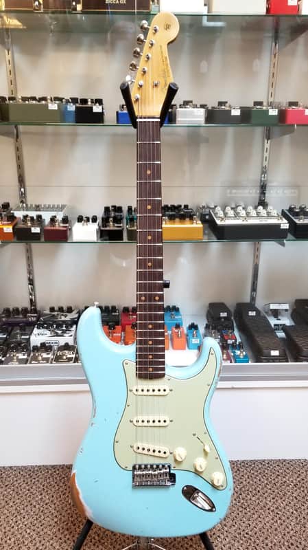 used 2024 Fender Custom Shop Late-1962 Stratocaster Relic in Faded Aged Daphne Blue, Excellent Condition with OHSC & Paperwork! image 1