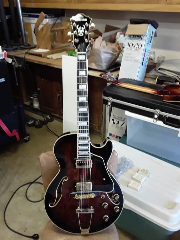 Ibanez AG95QA-DBS Artcore Expressionist 2018 - Present - Dark Brown Sunburst image 1