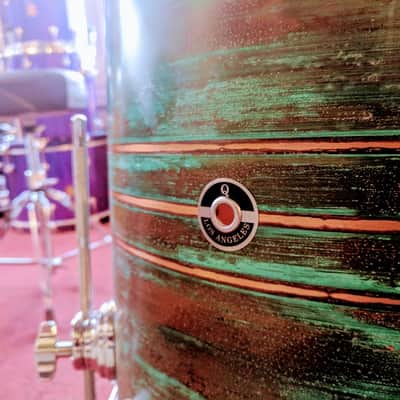 Q Drum Co. Copper 4pc Shell Pack Patina Drum Set image 5