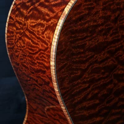 Santa Cruz  Custom OM Hand Made Guitar Quilted Sapele / Moon Spruce image 16