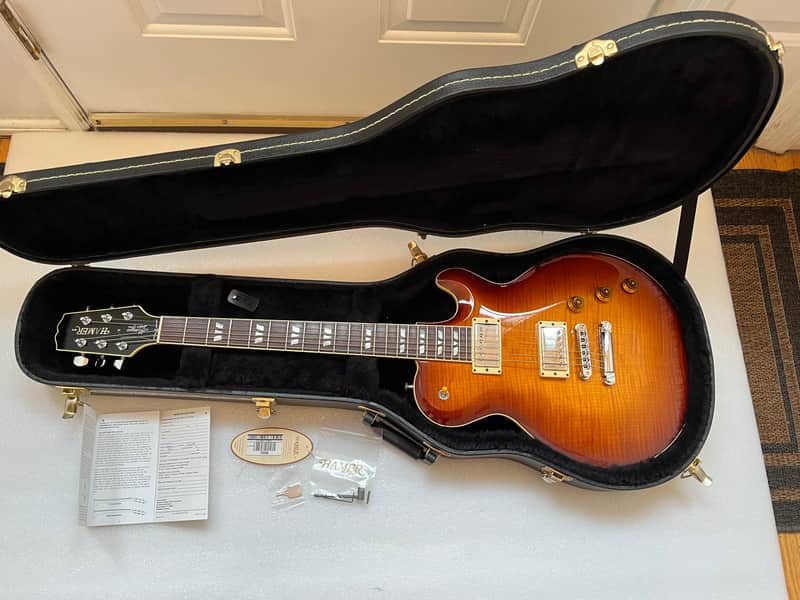 RARE! Hamer USA Monaco Super Pro Singlecut 2007 Cherry Sunburst Case Papers_252_ image 1