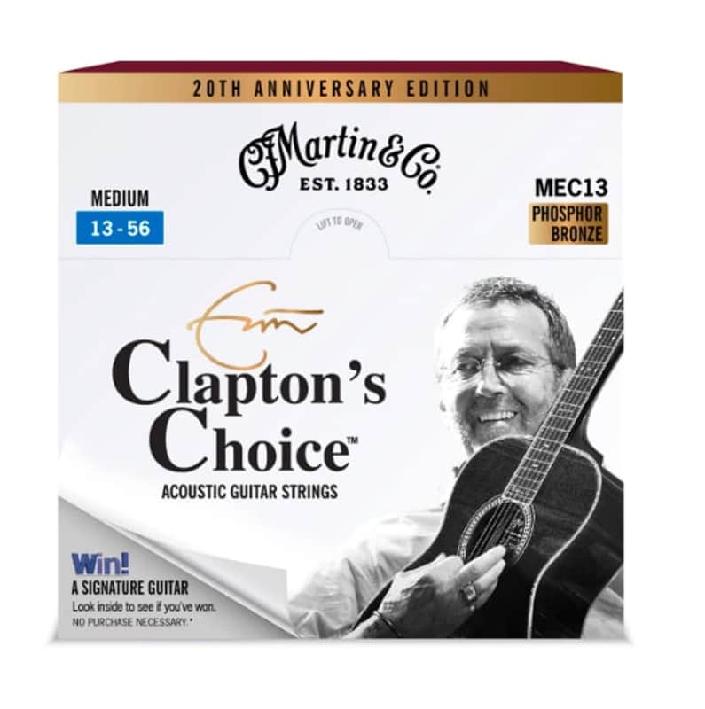 Martin MEC13 Clapton's Choice Phosphor Bronze Acoustic Guitar Strings Medium 13-56 image 1