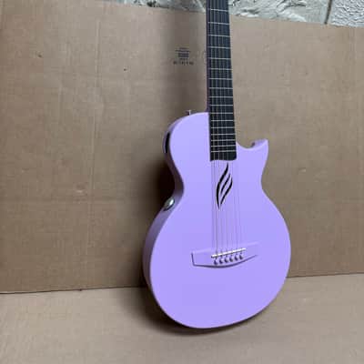 Enya Nova Go Carbon Fiber Acoustic-Electric Guitar – Lavender Purple w/ Gig Bag – B-Stock image 7