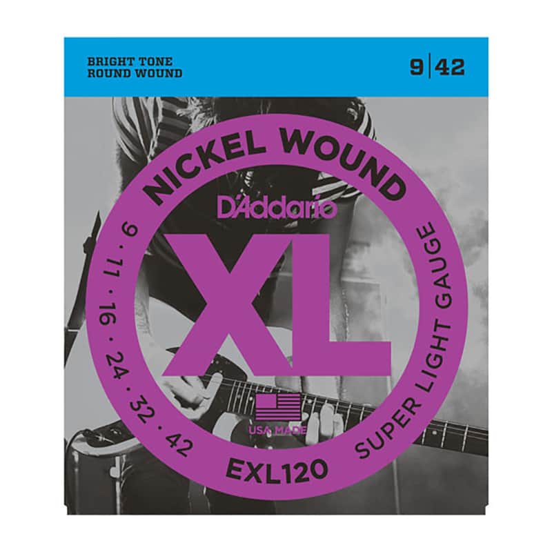 D'Addario EXL120-B25 Nickel Wound Electric Guitar Strings Super Light 9-42 25 Sets image 1