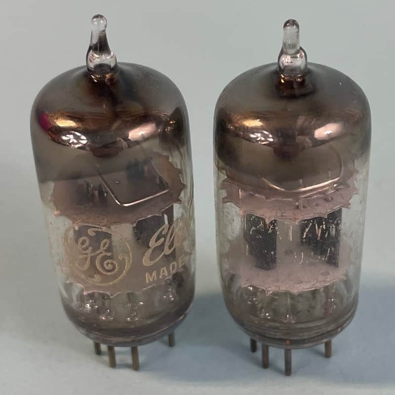 1954 General Electric 12AT7 ECC81 (x2) Vintage Matched Pair GE Preamp Tube! T75 image 1