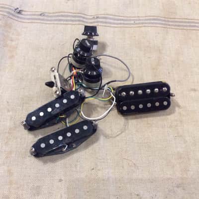 Used G&L Electric Guitar Import Wiring Harness Assembly & Pickups Legacy HSS Strat Style image 1