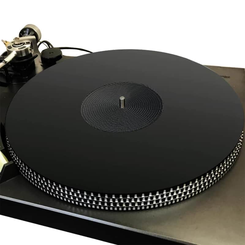 Acrylic Turntable Mat - Acrylic Slipmat For Vinyl Lp Record Players - Improves Sound Quality & Provides Tighter Bass - Anti Static Platter Mat (Black)