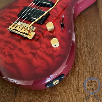 Fernandes HSS Super Strat, Quilted Red Burst, MIJ, 1990s image 5