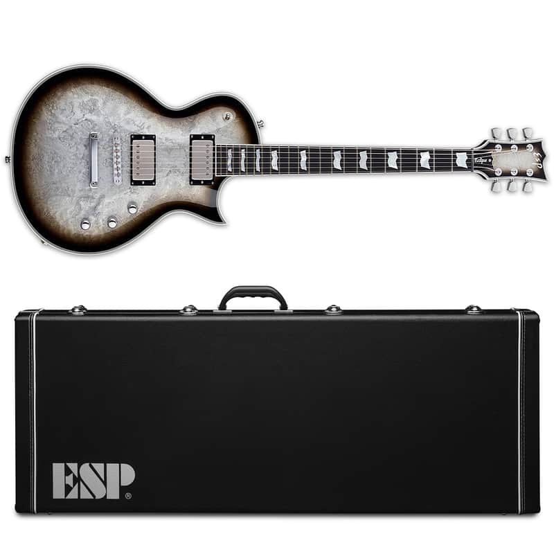 ESP Eclipse Custom Silver Liquid Metal Burst Original Series Electric Guitar + Hard Case MIJ - NEW - IN STOCK image 1