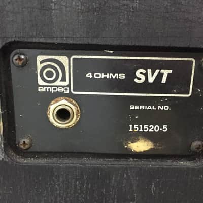 Ampeg vintage 1976 SVT 810 bass guitar amp cab excellent! image 5