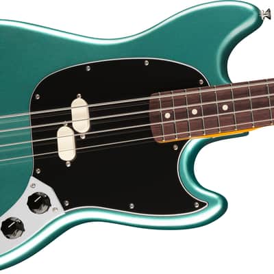 Fender American Professional Classic Mustang Bass Rosewood FB Faded Sherwood Green Metallic with Bag image 3