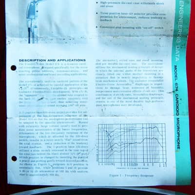 Vintage 1960's Electro-Voice 674 / 676 Cardioid Dynamic Microphone Hi Z w accessories image 3