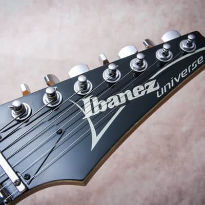 IBANEZ MIJ Universe Prestige Series UV777P-BK Steve Vai Signature Universe " Black + Rosewood" (2007) image 12