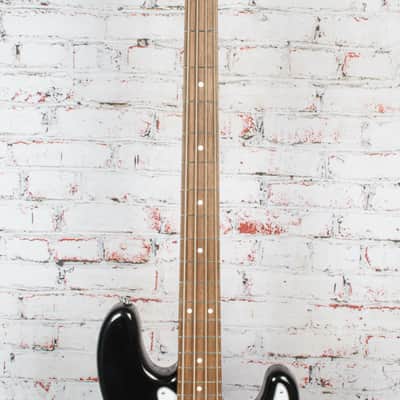 Fender Standard Precision Bass, Laurel Fingerboard, White Pickguard, Black image 4