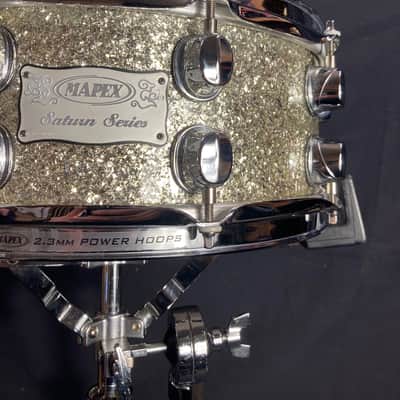 Mapex - 5x14" Saturn Series Snare Drum 2014–2015 - Silver Sparkle image 4