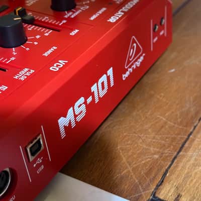 PRE-LAWSUIT Behringer MS-101 Analog Synthesizer - Red image 4