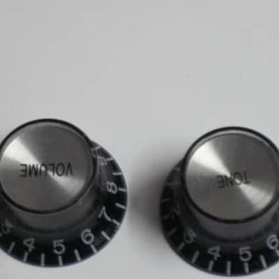 new open package (with packaging)  A+ genuine Gibson knobs: 1 VOLUME & 1 TONE PRMK-010, Top Hat with Silver Reflector (other 2 knobs NOT included) PRMK010 image 17