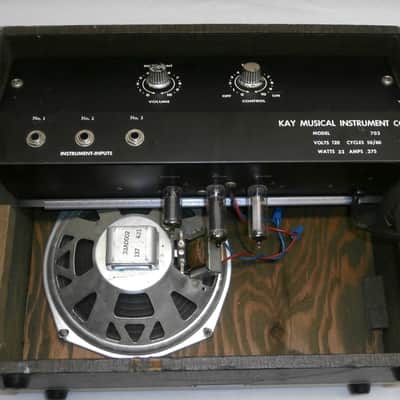 'Project' Vintage 1964 Kay 703-C All-Tube Guitar Combo Amplifier image 8