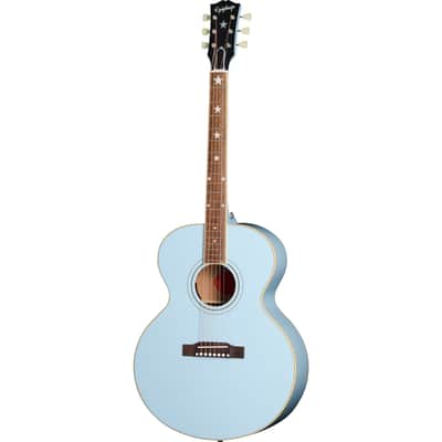 Epiphone J-180 LS Acoustic Electric Guitar - Frost Blue image 2