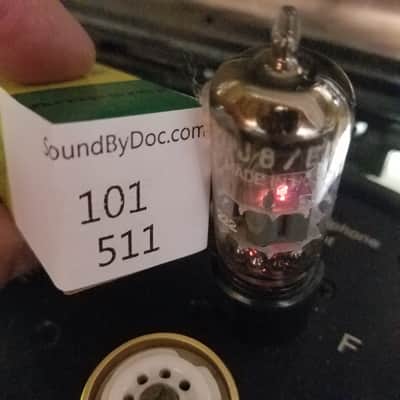 Amperex 1% Tight-Matched Pair (2) 6DJ8 tNOS AT1000 TESTED Vacuum Tubes Heerlen Large Halo Getter GA3 GA4 GA6 GA7 Bugle Boy T3 ECC88 dual triode 1959-1962 image 7