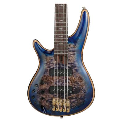 Ibanez SR2605LCBB SR Premium 5-String Bass w/Bag - Cerulean Blue Burst image 1