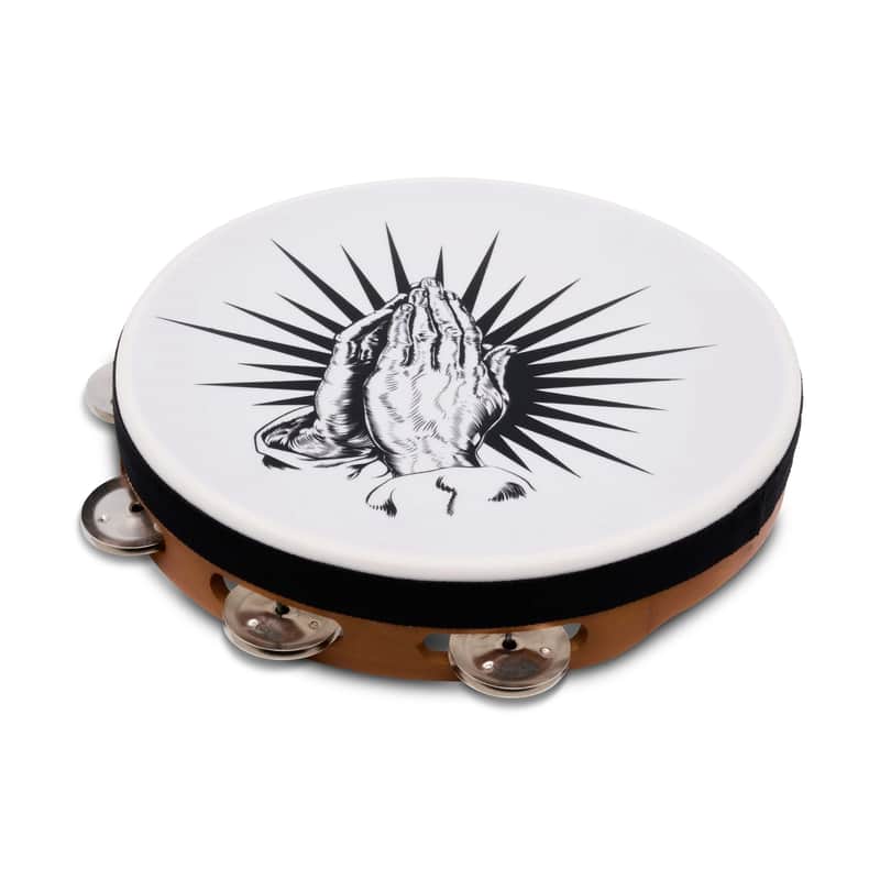 LP 10" Praying Hands Tambourine, Natural image 1
