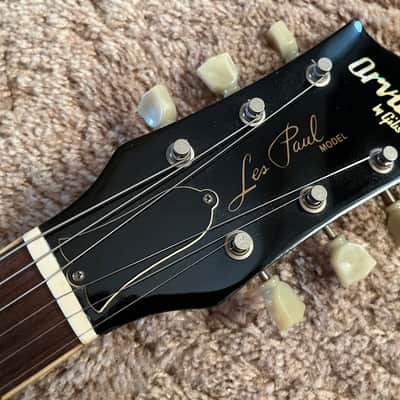 Orville by Gibson LPR 1993 - Lemon Burst Light Tiger Flame Lacquer Cream Fret Edge Binding image 2