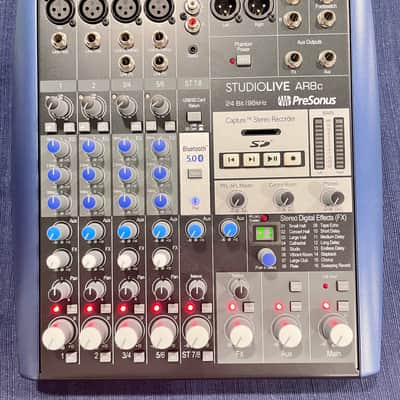 PreSonus StudioLive AR8c 8-Input Mixer / Digital Recorder / Audio Interface 2020 - Present - Gray / Blue image 5