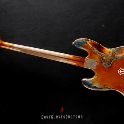 Fender Jazz Pelham Blue/Amber Paisley Bass Heavy Aged Relic (RARE) image 18