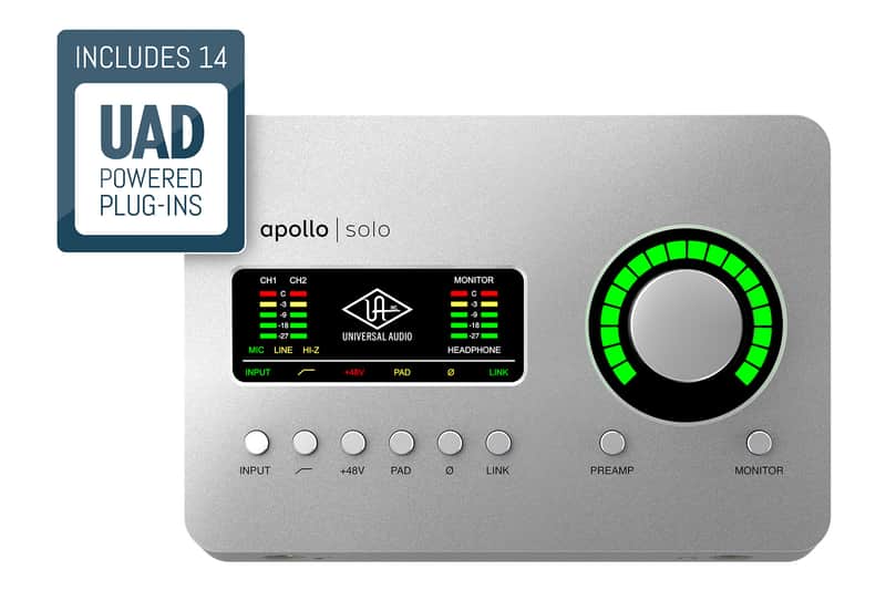 Universal Audio Apollo Solo | USB-C Audio Interface for Windows with UAD DSP | Heritage Edition image 1