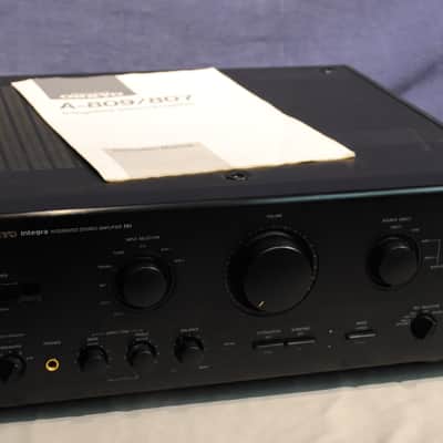 Onkyo A-807 Integrated Stereo Amplifier w/ Early 1990's Black image 1